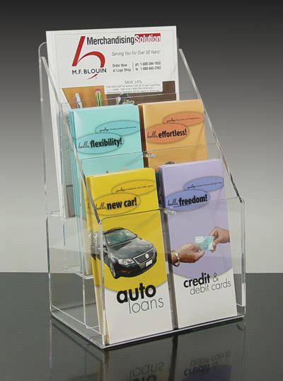 countertop display case brochure holder.